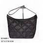black quilted tote bag